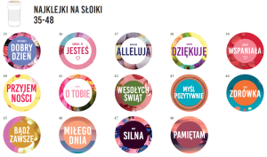 Naklejka na słoik - 14 wzorów do wyboru